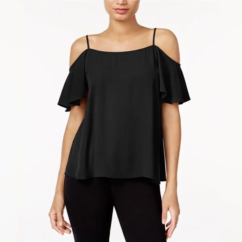 ✨HP✨Bar III Flutter-Sleeve Cold-Shoulder Top✨